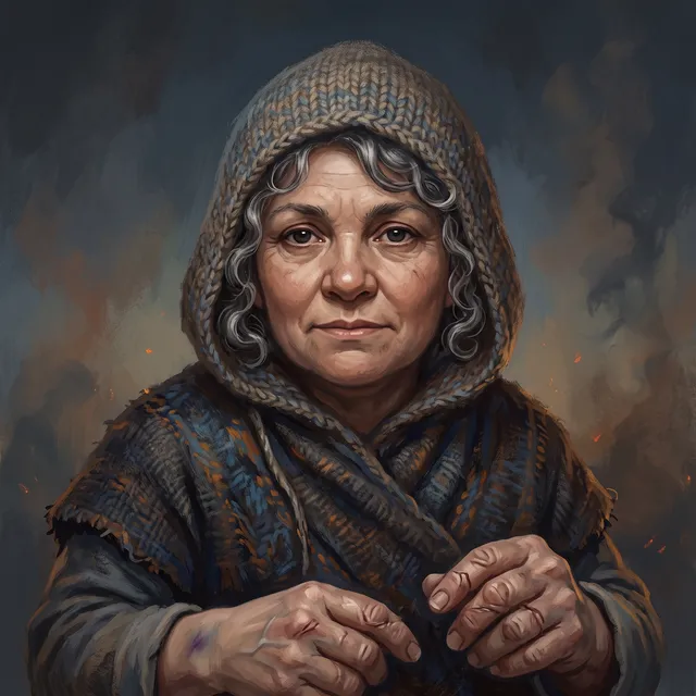 Tansy Burrow, net-mender, halfling