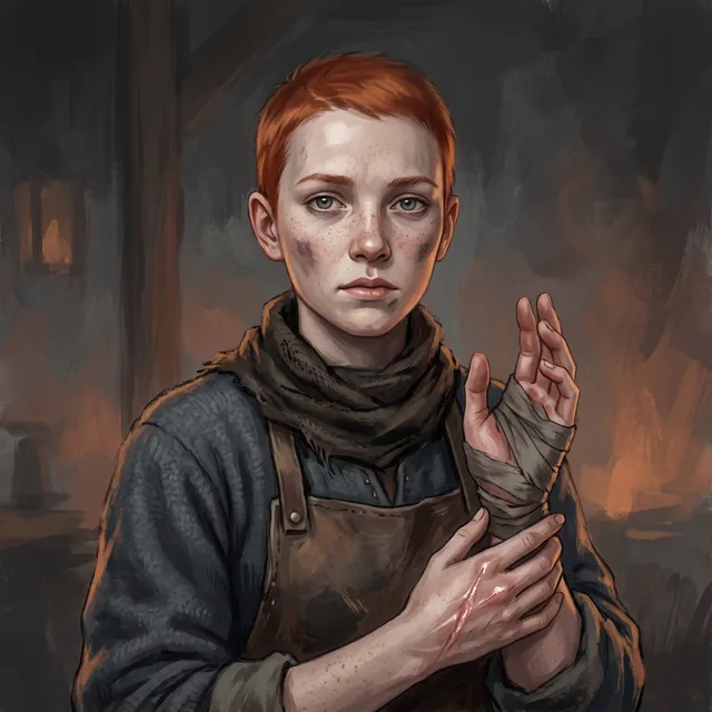 Maud Carrick, runaway smith's apprentice, human